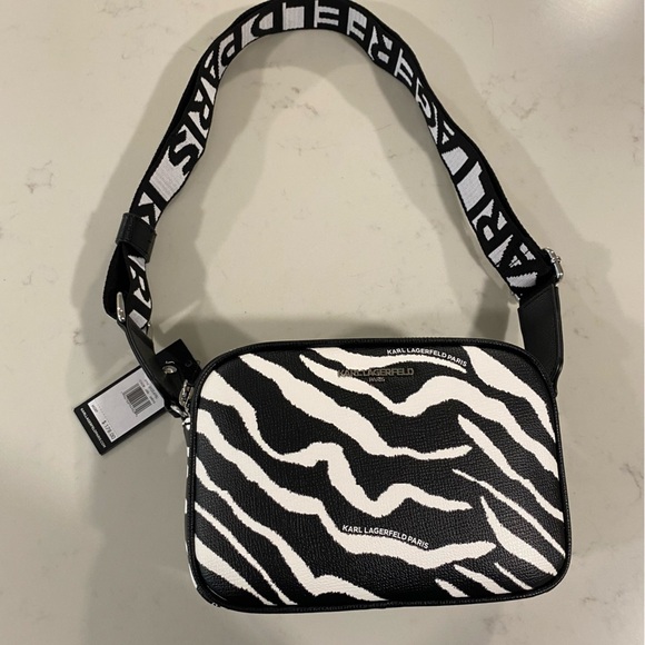 NWT - Karl Lagerfeld Maybelle Bag - Zebra Print - Picture 1 of 9